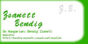 zsanett bendig business card